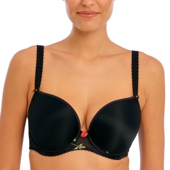 Freya BH Rose Blossom UW Moulded Plunge T-Shirt Bra Sort H 80 Dame