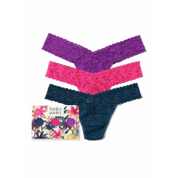 Hanky Panky Trusser 6P Low Rise Lace Thong Lilla nylon One Size Dame
