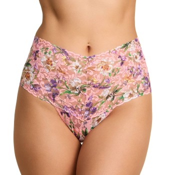 Hanky Panky Trusser Signature Lace Print Retro Thong Blomstret nylon One Size Dame
