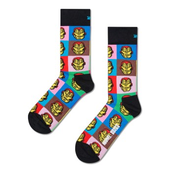 Happy socks Strømper Marvel Iron Man Sock Sort bomuld Str 41/46