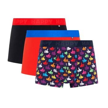 Happy socks 3P Thumbs Up Boxershorts Flerfarvet bomuld Large Herre