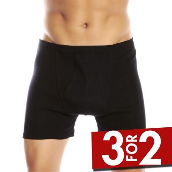 JBS Basic Fly Boxer Sort bomuld Large Herre
