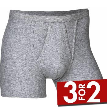 JBS Basic Fly Boxer Grå bomuld 3XL Herre