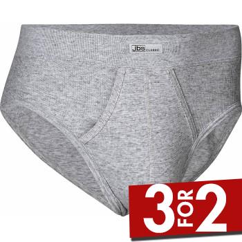 JBS Classic Brief 390-12 Grå bomuld Small Herre