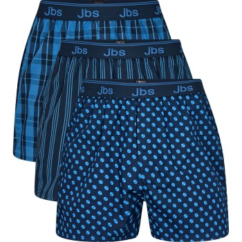 JBS 3P Organic Cotton Boxershorts Blå/Blå økologisk bomuld Small Herre