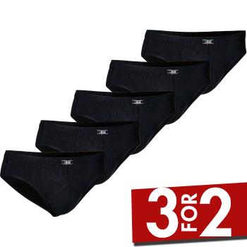 JBS 5P Organic Cotton Mini Slip Brief Sort økologisk bomuld Small Herre