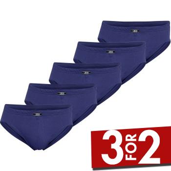 JBS 5P Organic Cotton Mini Slip Brief Blå økologisk bomuld X-Large Herre