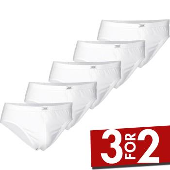 JBS 5P Organic Cotton Mini Slip Brief Hvid økologisk bomuld X-Large Herre