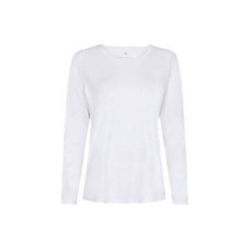 JBS of Denmark Bamboo Long Sleeve Top Hvid Large Dame