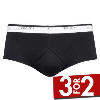 Jockey Cotton Y-front Brief Sort bomuld Medium Herre
