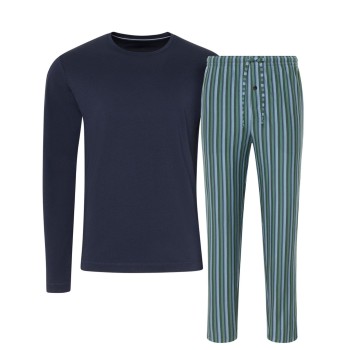 Jockey Night And Day Long Pyjama Blå/Rand Medium Herre