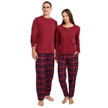 Jockey Pyjama 11 Mix Cotton Marine/Rød bomuld 2XL Herre