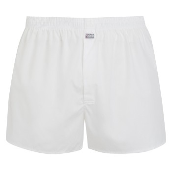 Jockey Woven Poplin Boxer Shorts Hvid bomuld Medium Herre