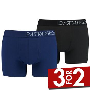 Levis 2P Base Boomer Piquee Boxer Blå bomuld X-Large Herre