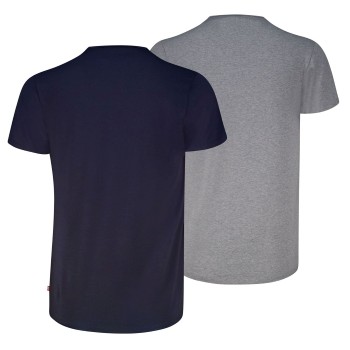 Levis 2P Base Crew Neck T-shirt Marineblå/Grå bomuld X-Large Herre