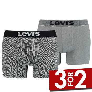 Levis 2P Base Herringbone Boxer Grå bomuld X-Large Herre