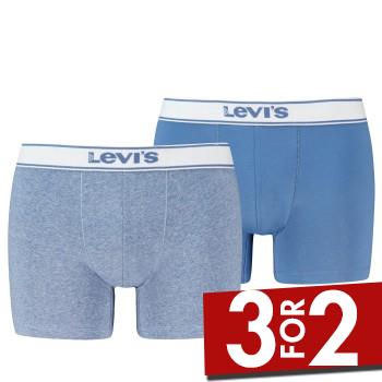 Levis 2P Base Vintage Boxer Blå/Lyseblå bomuld Large Herre