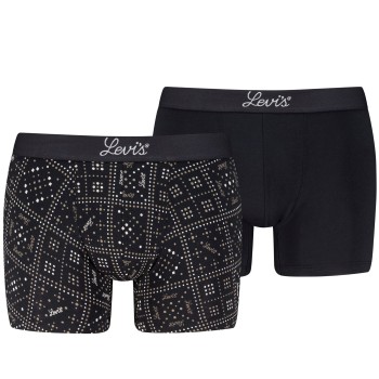 Levis 2P Boxer Briefs Cotton Patterned Sort Mønster bomuld X-Large Herre