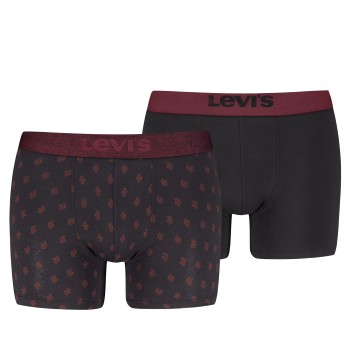 Levis 2P Denim Geo Boxer Rød bomuld Medium Herre