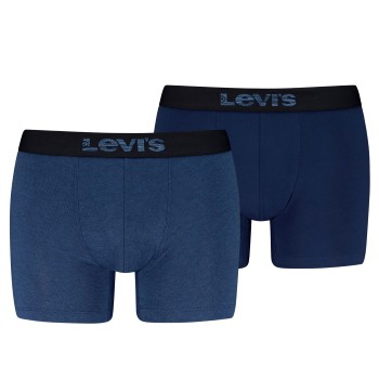 Levis 2P Men Optical Illussion Boxer Brief Marine/Blå bomuld XX-Large Herre