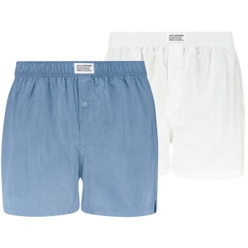 Levis 2P Men Woven Boxer Hvid/Blå bomuld Large Herre