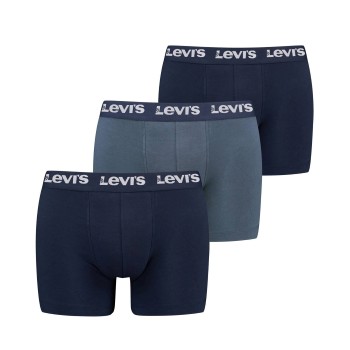 Levis 3P Repeat Logo Boxer Brief Multi Blå bomuld Large Herre