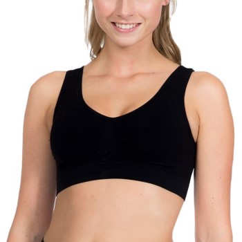 Magic BH Comfort Bra Sort nylon Large Dame
