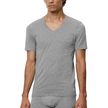 Marc O’Polo Marc O Polo Men V-Neck Shirts 2P Grå bomuld Large Herre