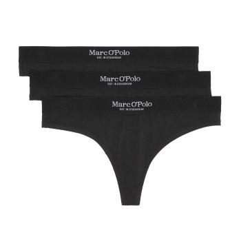 Marc O’Polo Marc O Polo String Trusser 3P Sort bomuld X-Small Dame
