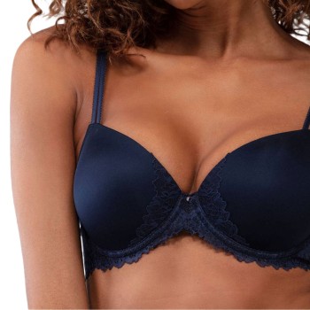 Mey BH Luxurious Full Cup Stretch Bra Midnatsblå polyamid D 75 Dame