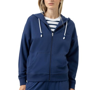 Mey Mellow Cotton Zip Hoodie Navy bomuld X-Large Dame