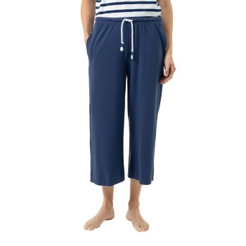 Mey Solid Love Wide Leg Lounge Pants Navy bomuld Medium Dame