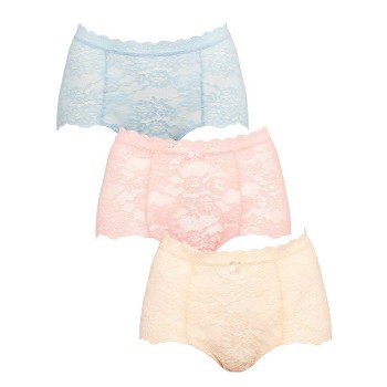Missya Trusser 3P Lace Maxi Flerfarvet Small Dame