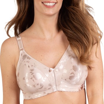 NATURANA BH Heritage Minimizer Soft Bra Floral Beige polyamid D 85 Dame
