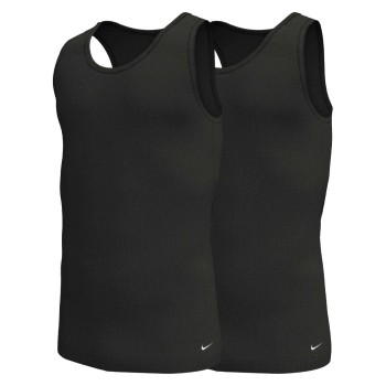 Nike 2P Essential Cotton Tank Top Sort bomuld X-Large Herre
