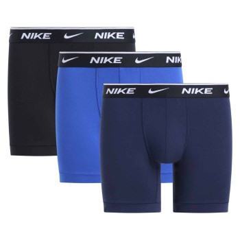 Nike 3P Essentials Cotton Stretch Boxer Brief Blå/Blå bomuld Small Herre