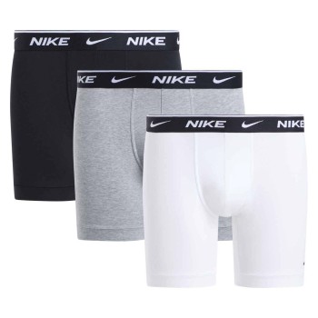 Nike 3P Essentials Cotton Stretch Boxer Brief Sort/Hvid bomuld Medium Herre