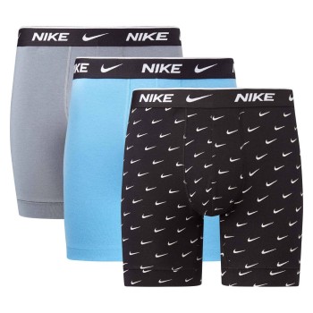 Nike 3P Essentials Cotton Stretch Boxer Brief Sort/Blå bomuld Large Herre