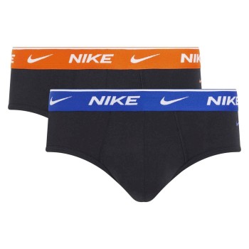 Nike 2P Everyday Cotton Stretch Briefs Blå/Orange bomuld Small Herre