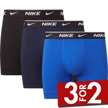 Nike 3P Everyday Essentials Cotton Stretch Boxer Sort/Blå bomuld X-Large Herre