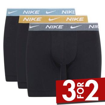 Nike 3P Everyday Essentials Cotton Stretch Boxer Grå/Blå bomuld Medium Herre