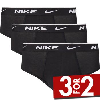 Nike 6P Everyday Essentials Cotton Stretch Hip Brief Sort bomuld Medium Herre