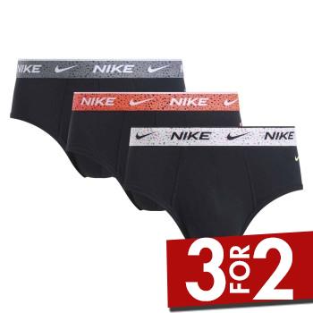 Nike 3P Everyday Essentials Cotton Stretch Hip Brief Hvid bomuld Medium Herre