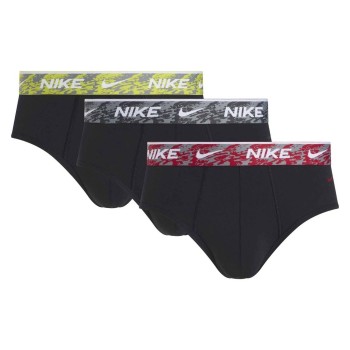 Nike 6P Everyday Essentials Cotton Stretch Hip Brief Rød/Grå bomuld Small Herre