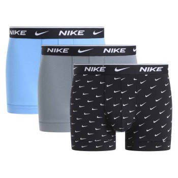 Nike 6P Everyday Essentials Cotton Stretch Trunk Blå/Grå bomuld 2XL Herre