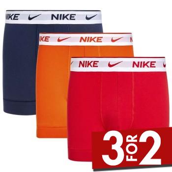 Nike 3P Everyday Essentials Cotton Stretch Trunk Blå/Rød bomuld Medium Herre