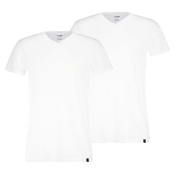 Puma 2P Basic V-neck Tee Hvid bomuld Medium Herre