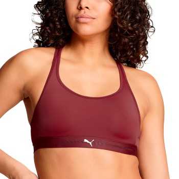 Puma BH Crossback Padded Sporty Top Mørkrørd polyamid X-Small Dame