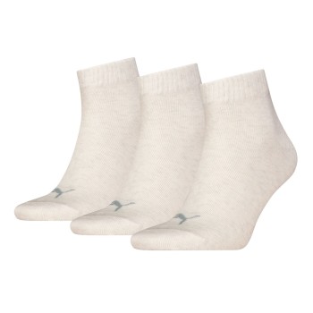 Puma Strømper 3P Quarter Socks Lysegrå Str 39/42