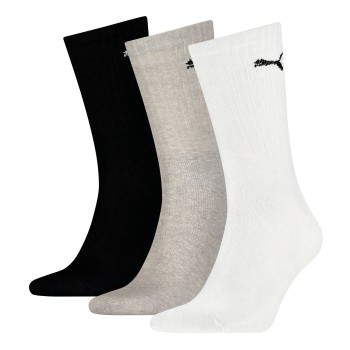Puma Strømper 3P Sport Crew Socks Grå/Sort Str 35/38
